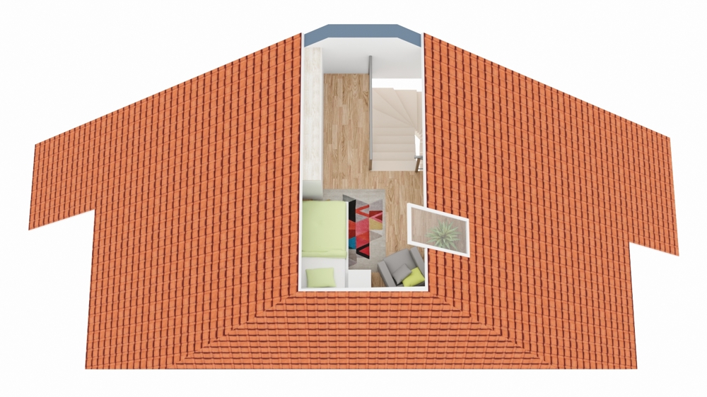 Dachgeschoss (Keine detailgetreue Darstellung der Einrichtung zum jetzigen Zeitpunkt.)